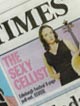 Rebecca Carrington on the cover of the Times